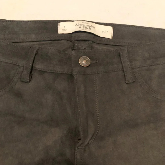 Abercrombie and Fitch  Faux Suede Super Skinny Pants Ankle Zip Size 4 - Picture 5 of 16